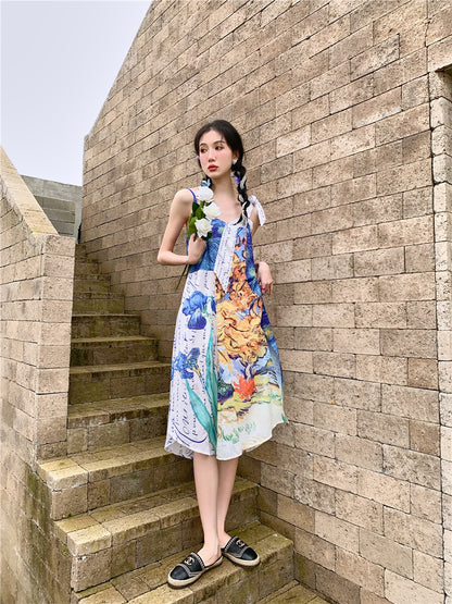 Van Gogh Collage summer dress