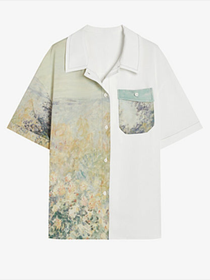 Impressionist landscape Button Shirt