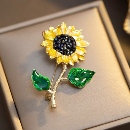 Van Gogh Sunflower Brooch