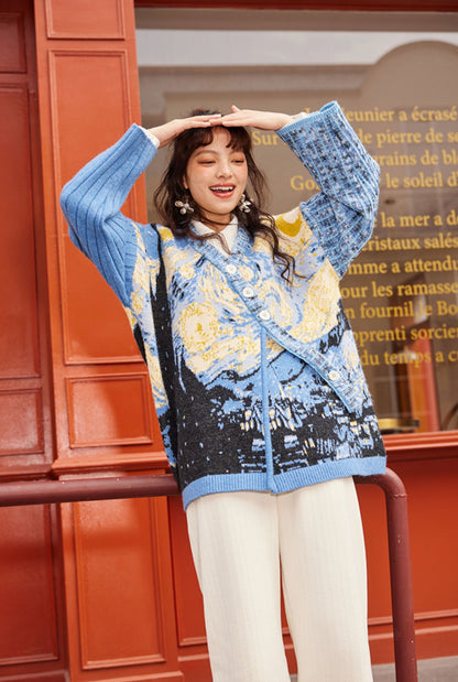 Van Gogh Boho Sweater