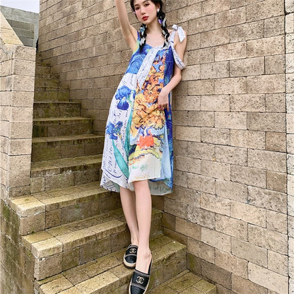 Van Gogh Collage summer dress