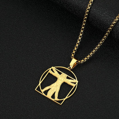 Da Vinci Vitruvian Man Necklace