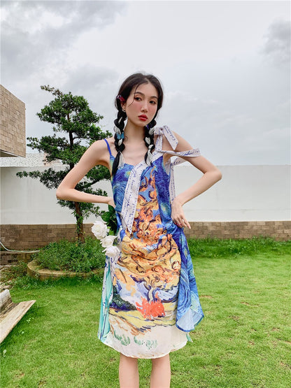 Van Gogh Collage summer dress