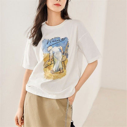 Peasant Woman Bruising Flax T-shirt