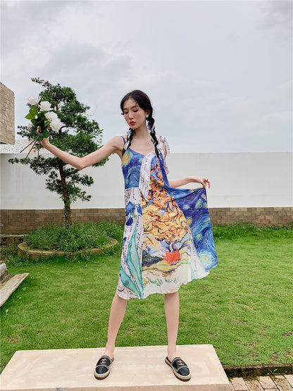 Van Gogh Collage summer dress