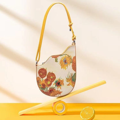 Van Gogh sunflowers Saddle Bag