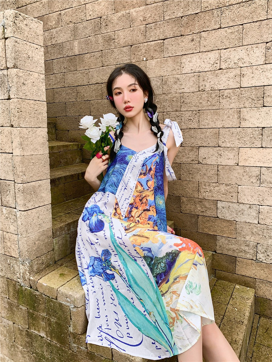 Van Gogh Collage summer dress