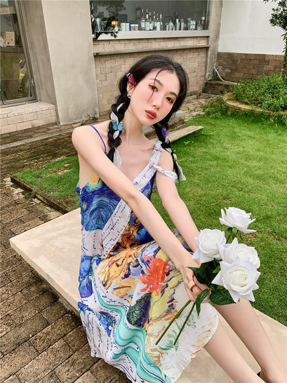 Van Gogh Collage summer dress