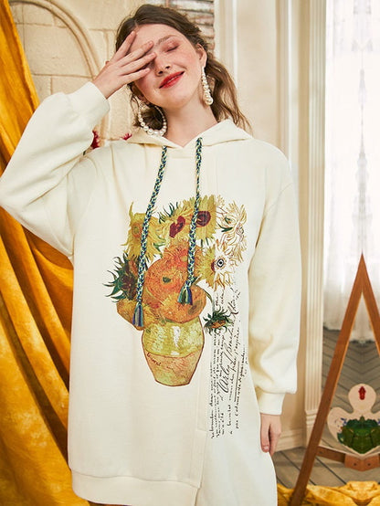 Van Gogh hooded dress