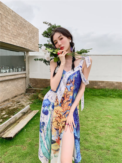 Van Gogh Collage summer dress