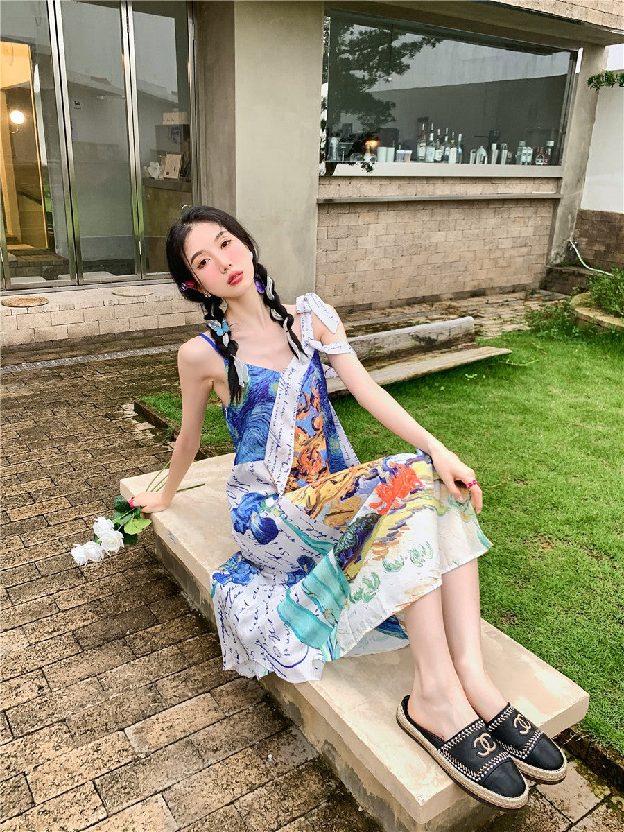 Van Gogh Collage summer dress