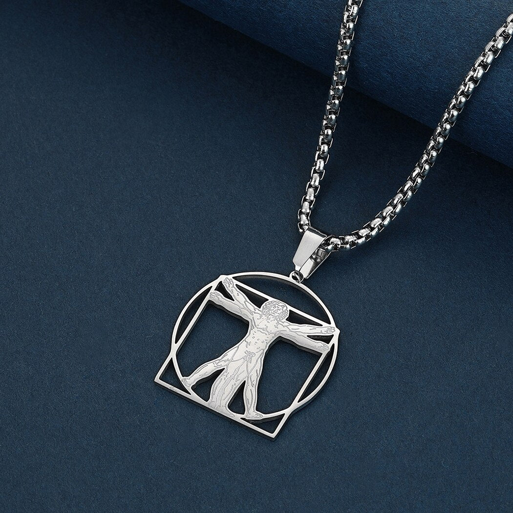 Da Vinci Vitruvian Man Necklace