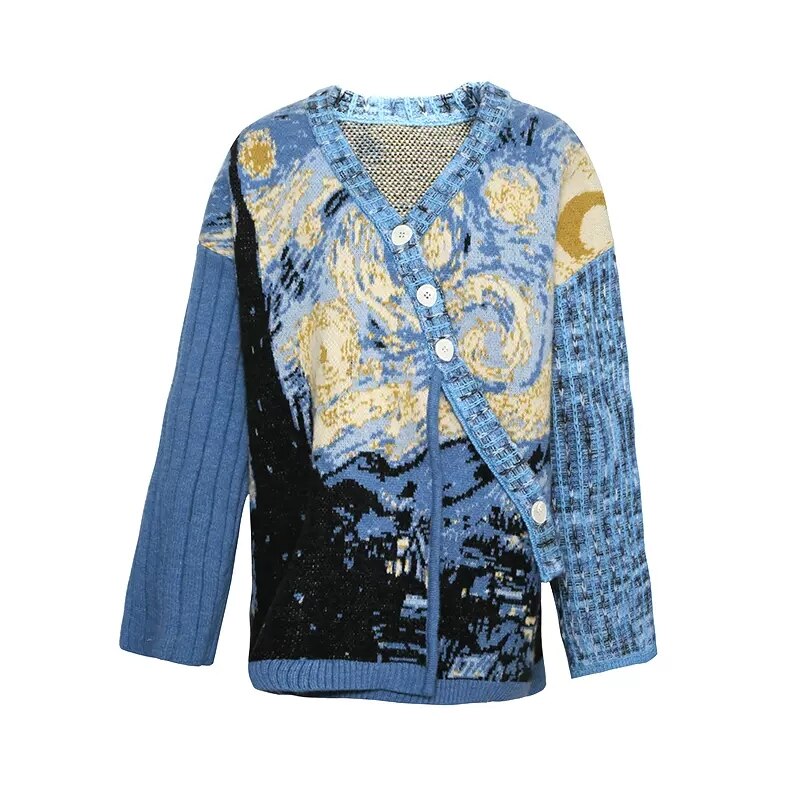 Van Gogh Boho Sweater