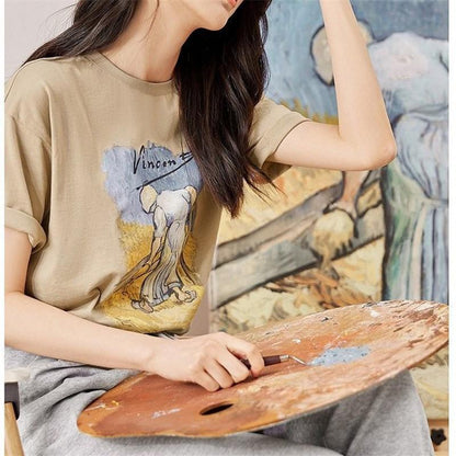 Peasant Woman Bruising Flax T-shirt