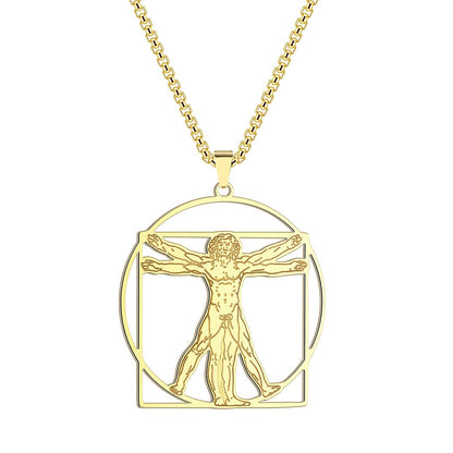 Da Vinci Vitruvian Man Necklace