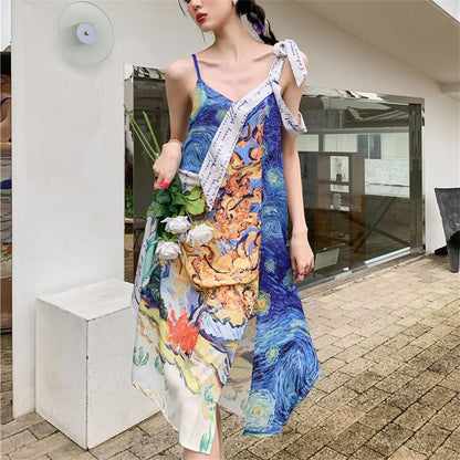 Van Gogh Collage summer dress