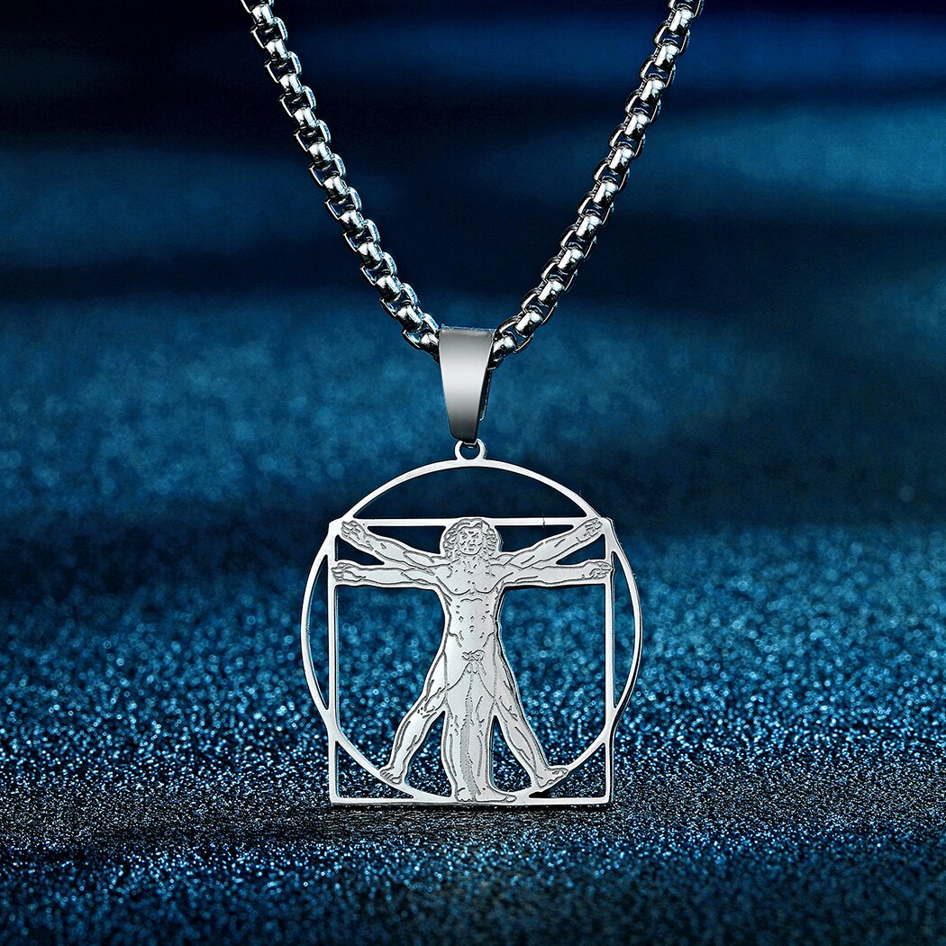 Da Vinci Vitruvian Man Necklace