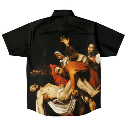 CARAVAGGIO THE ENTOMBMENT OF CHRIST BUTTONED SHIRT