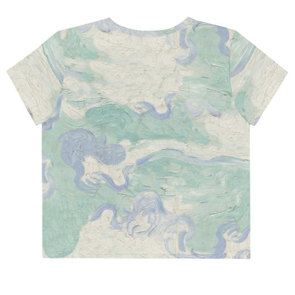 Van gogh green field crop top