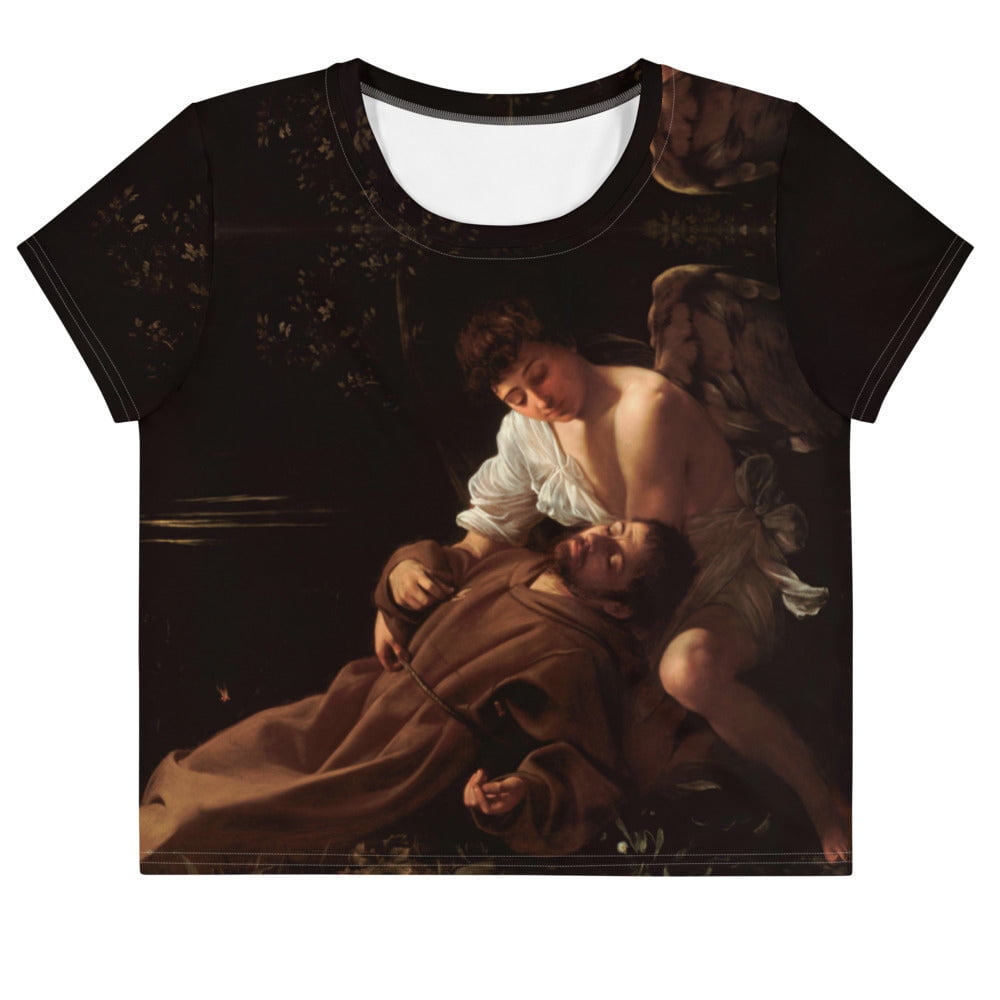 Caravaggio Saint Francis of Assisi in Ecstasy crop top