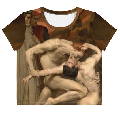 William-Adolphe Bouguereau dante & virgil in hell painting crop top