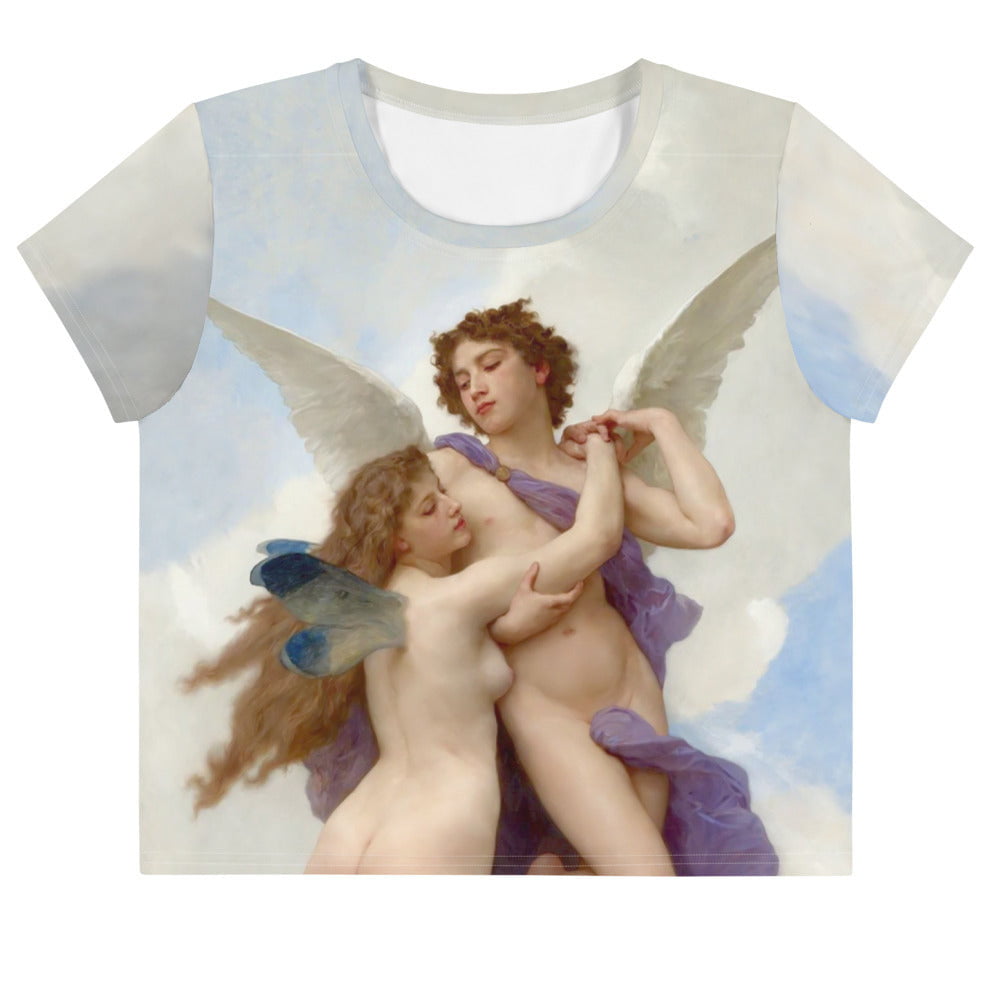 William-Adolphe Bouguereau L'Amour et Psych crop top