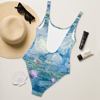 Claude Monet Water Lilies One-Piece Swimsuit