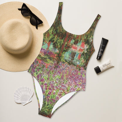 Claude Monet The Water Lily Pond One-Piece Swimsuit