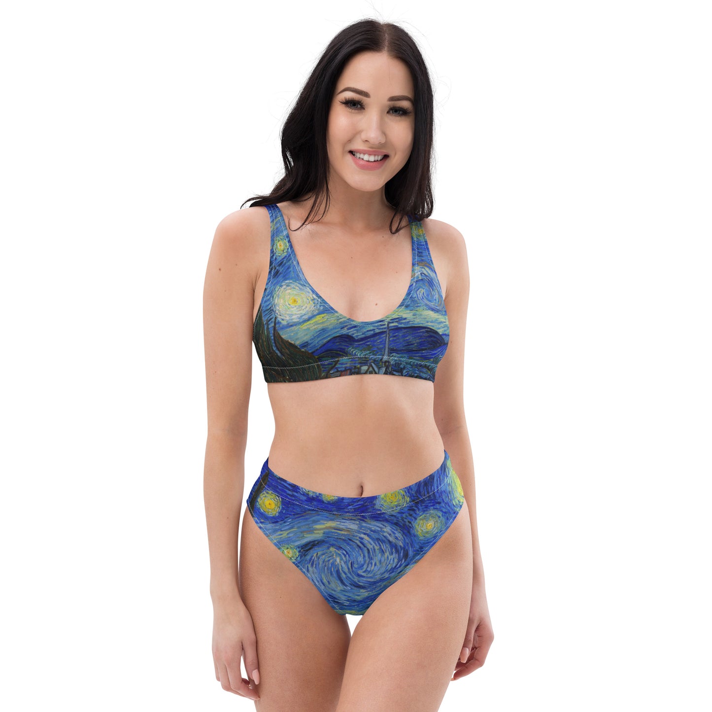 Vincent van Gogh The Starry Night high-waisted bikini