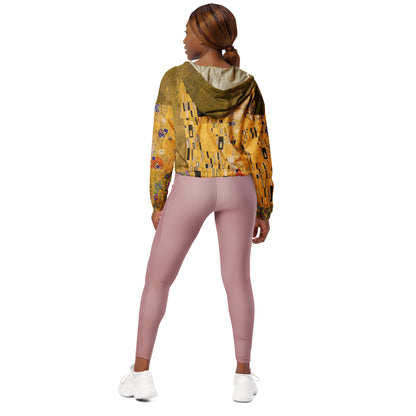 Klimt The Kiss cropped windbreaker