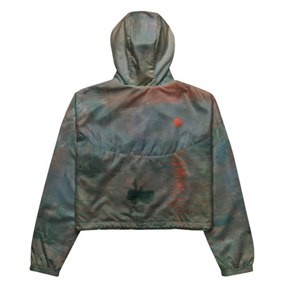 Claude Monet Impression, Sunrise cropped windbreaker