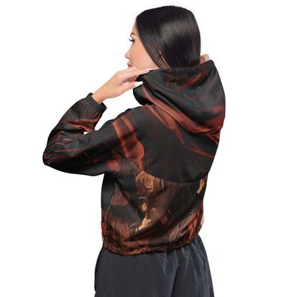 Death of the Virgin Caravaggio cropped windbreaker