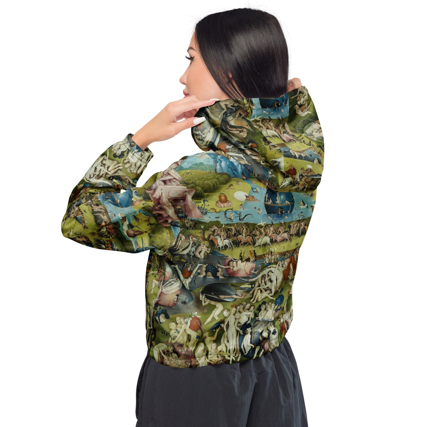 Bosch The Garden of Earthly Delights cropped windbreaker