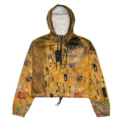 Klimt The Kiss cropped windbreaker