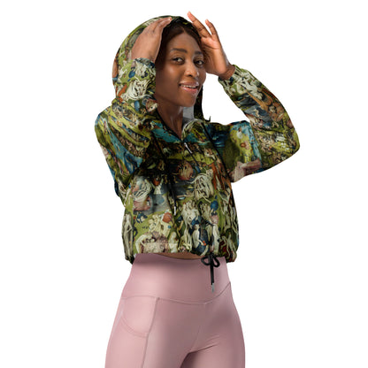 Bosch The Garden of Earthly Delights cropped windbreaker