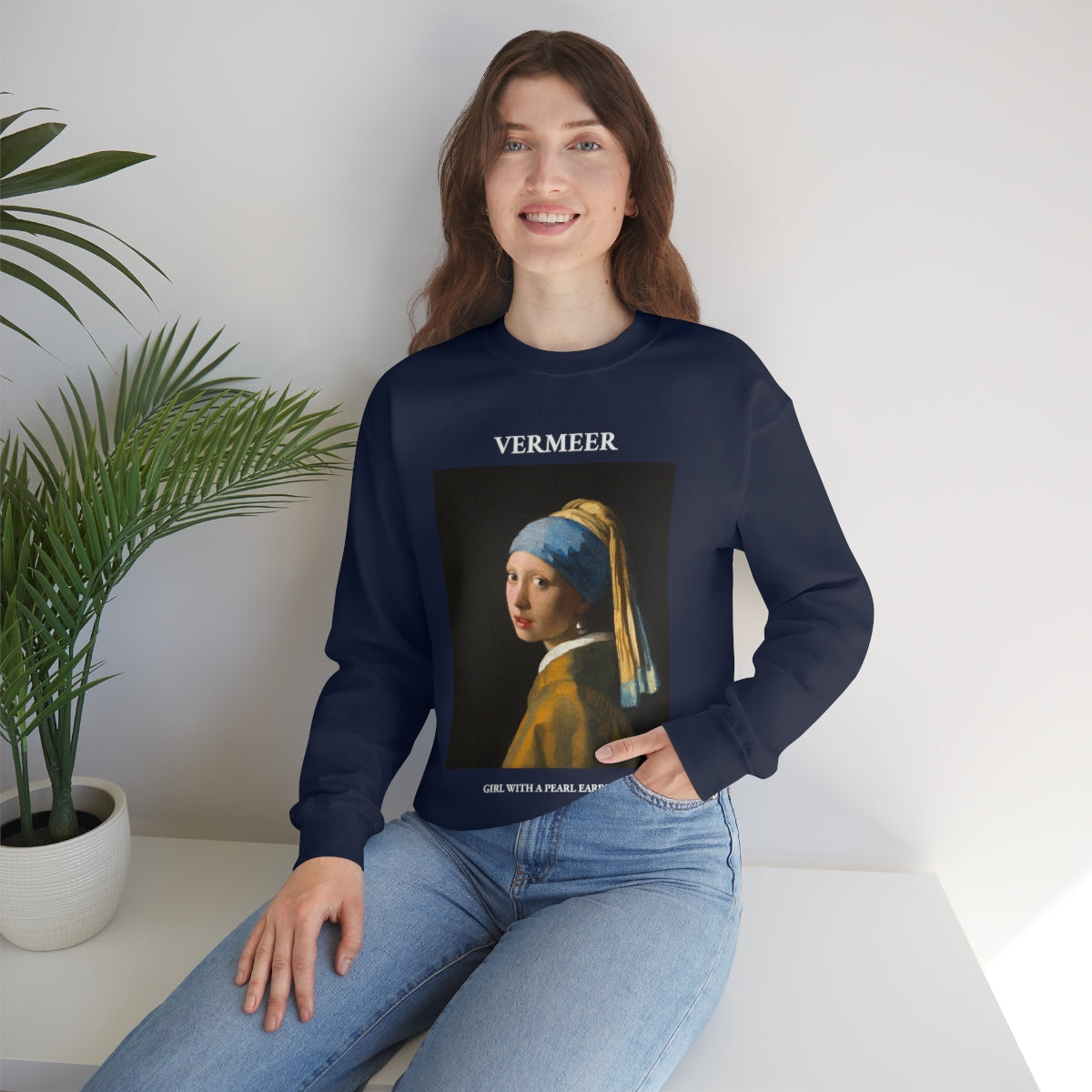 Vermeer Girl with a Pearl Earring  Sweatshirt