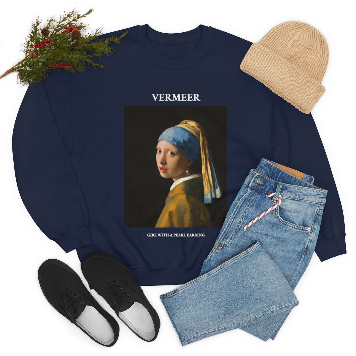 Vermeer Girl with a Pearl Earring  Sweatshirt