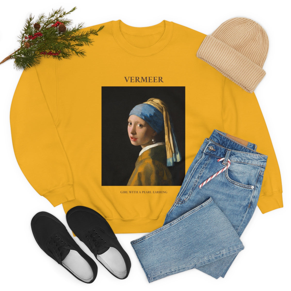 Vermeer Girl with a Pearl Earring  Sweatshirt