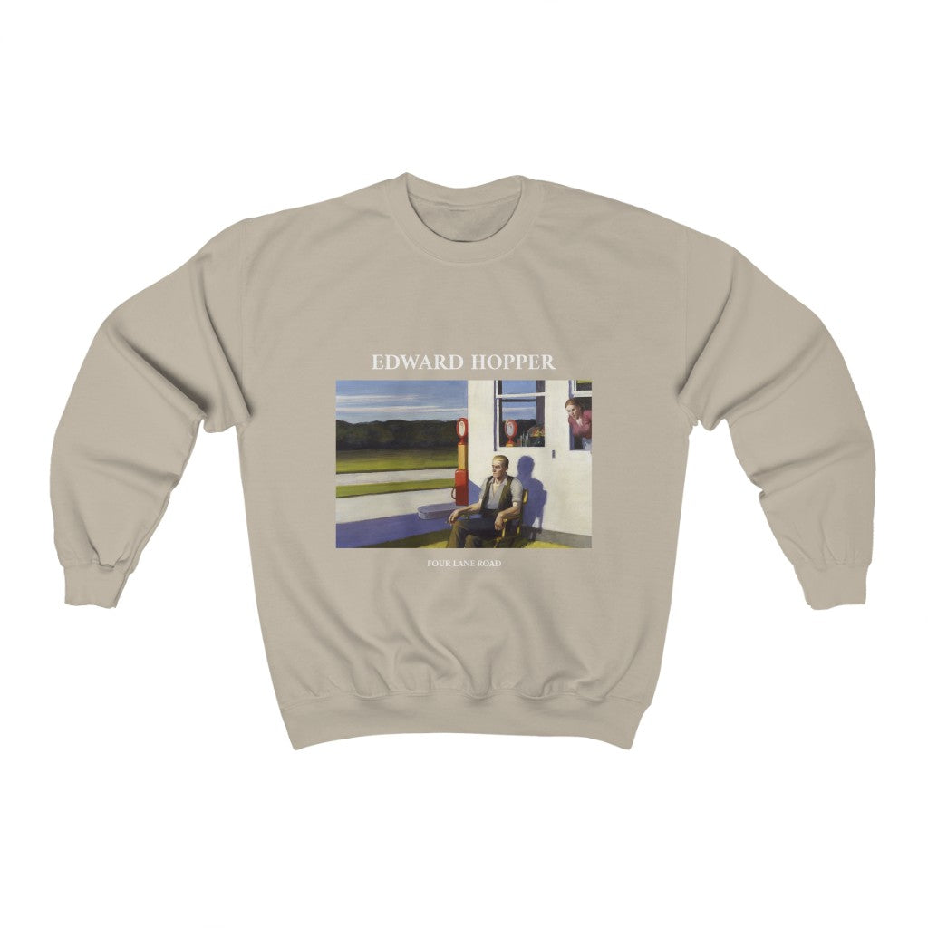 Edward Hopper Four lane road Sweatshirt