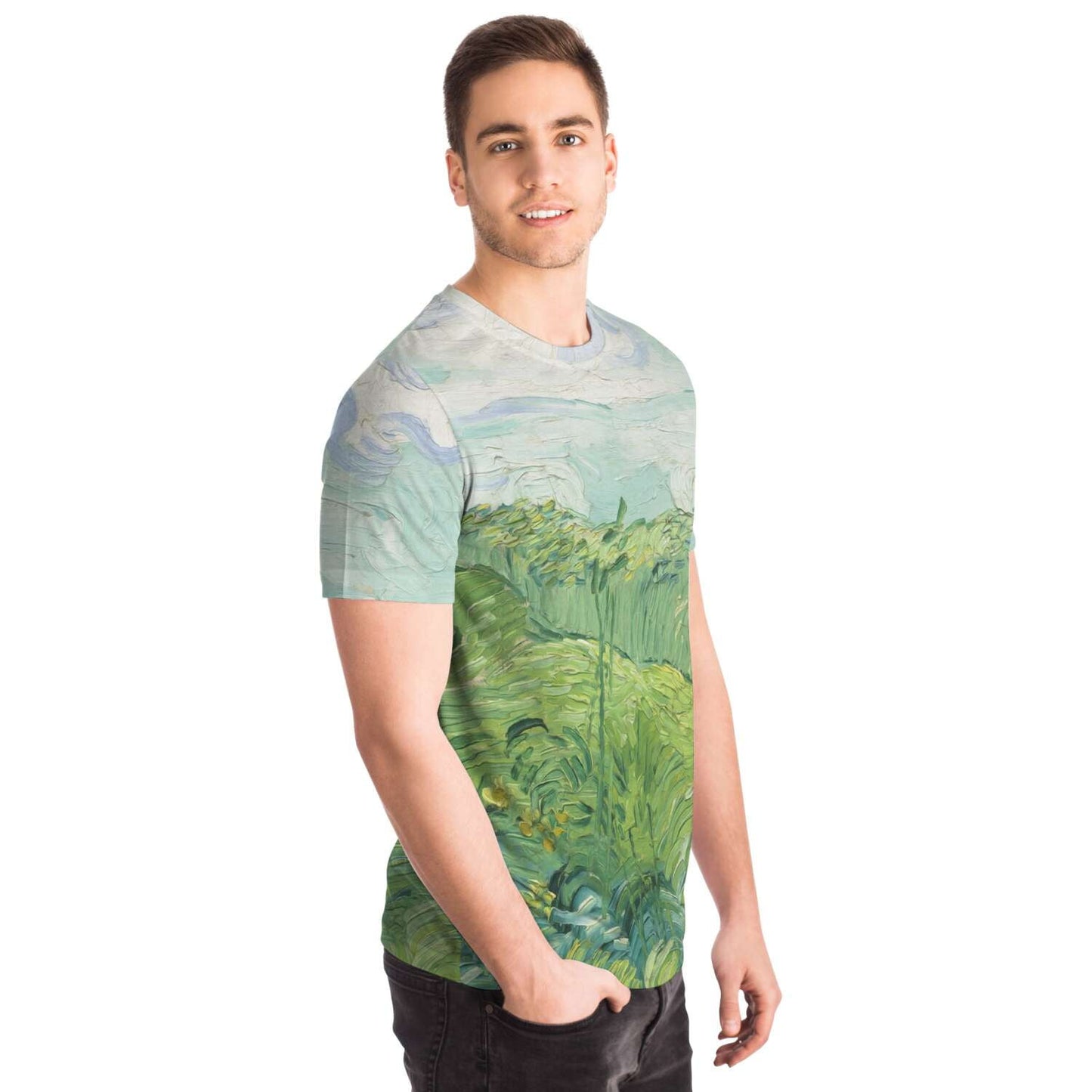 Van gogh green field T-shirt