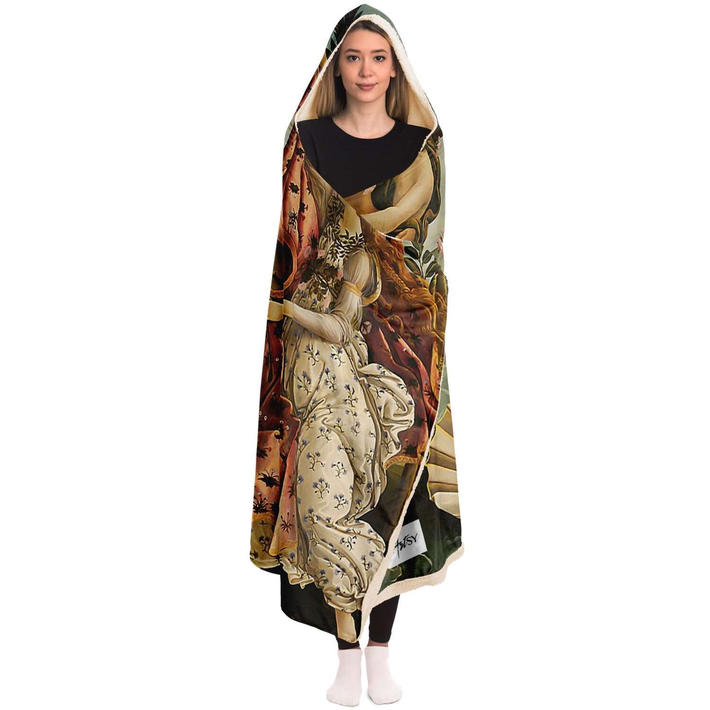 Botticelli The birth of venus Hooded Blanket