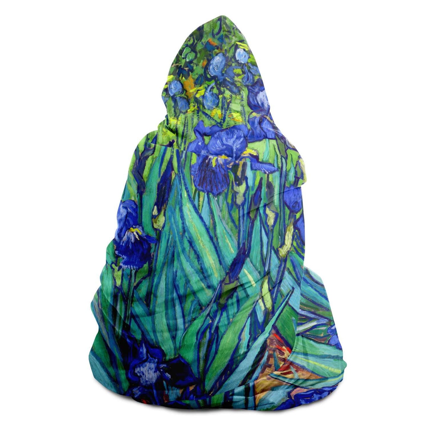 Van Gogh Irises Hooded Blanket