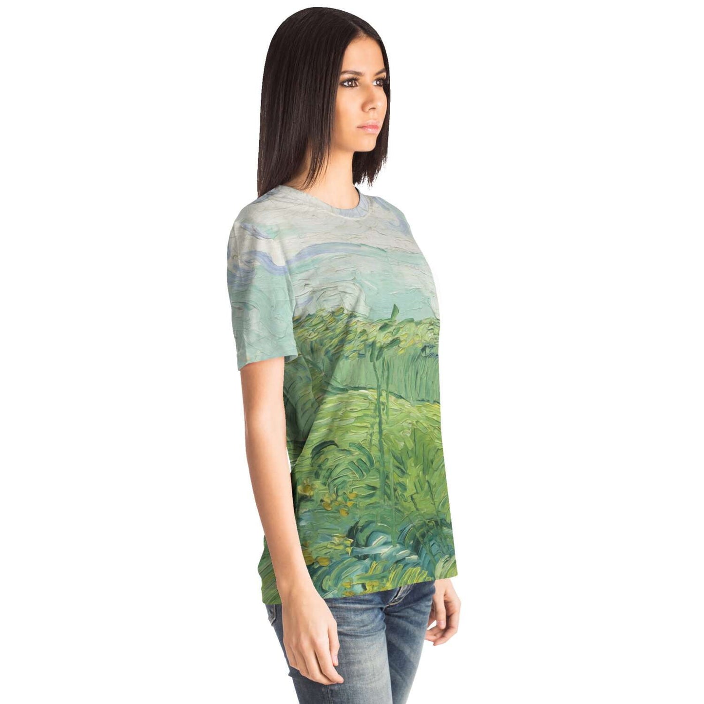 Van gogh green field T-shirt