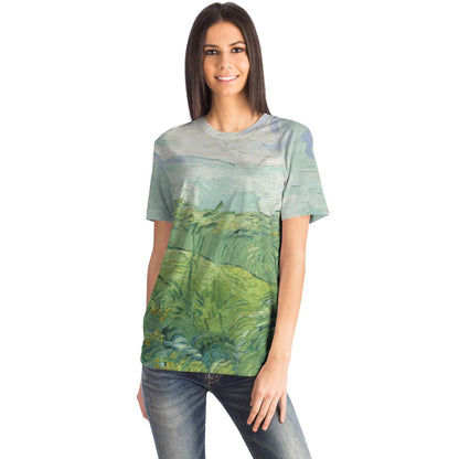 Van gogh green field T-shirt