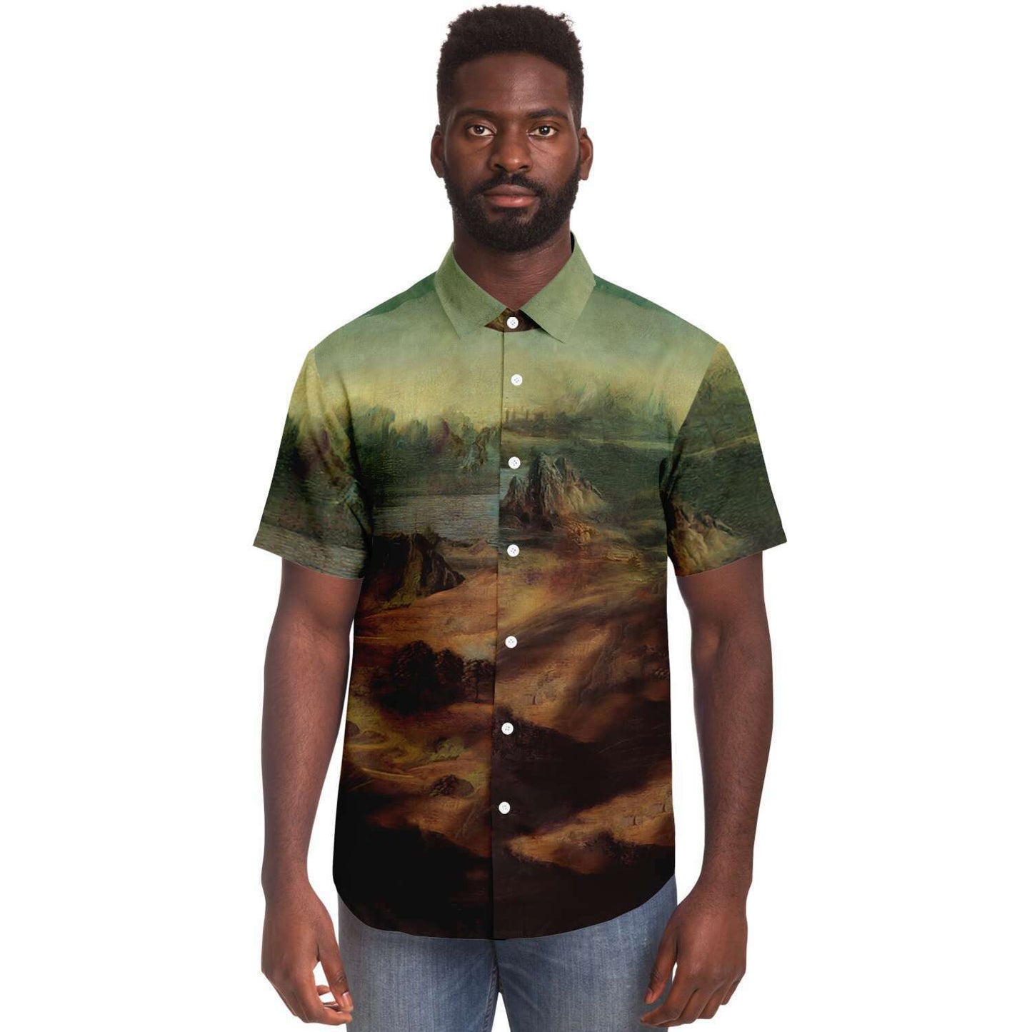 Leonardo Da Vinci Mona Lisa BUTTONED SHIRT