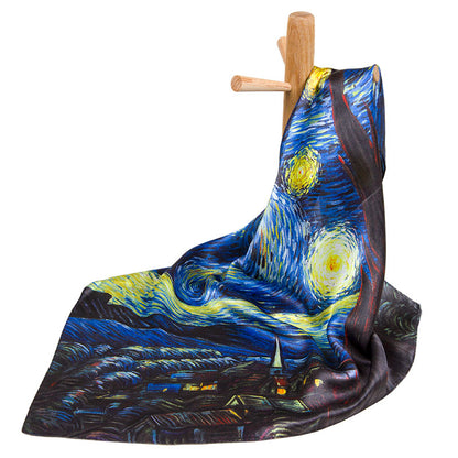 The starry night silk scarf