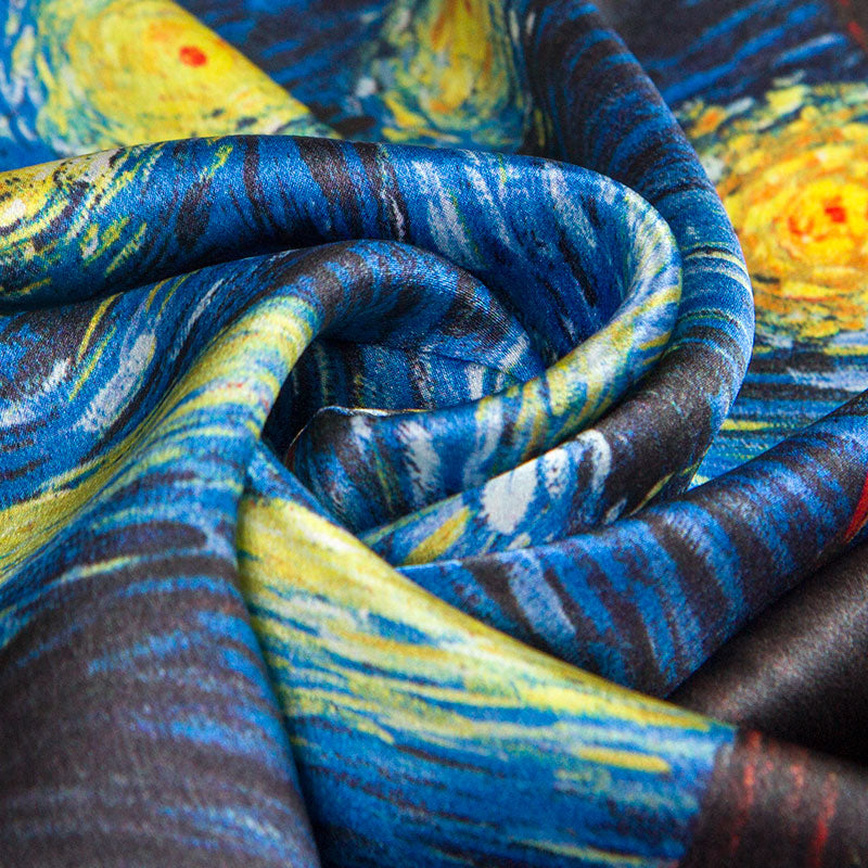 The starry night silk scarf