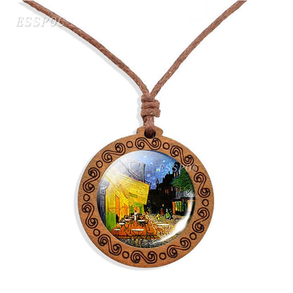 Van Gogh Art Wooden Necklace