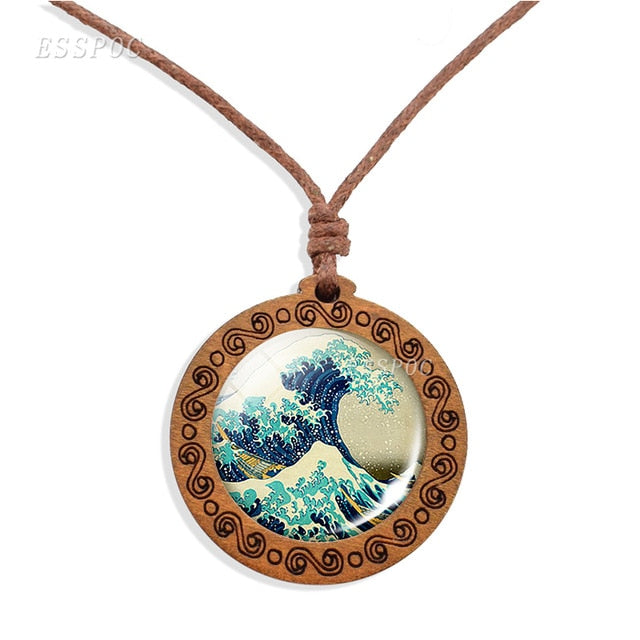 Van Gogh Art Wooden Necklace