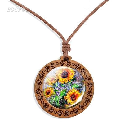 Van Gogh Art Wooden Necklace